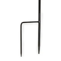 Black Metal Lotus Flower Solar Stake