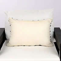 Black Knot Stripe Outdoor Lumbar Pillow