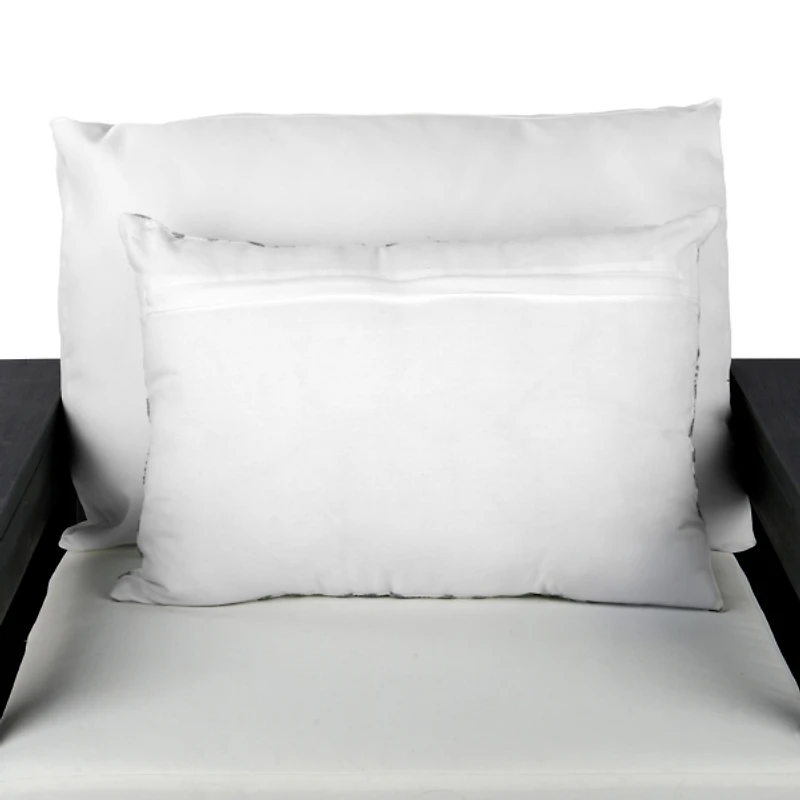 Green Embroidered Floral Outdoor Lumbar Pillow