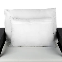 Green Embroidered Floral Outdoor Lumbar Pillow