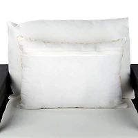 Embroidered Floral Outdoor Lumbar Pillow