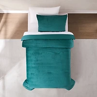 Teal Ruched Stripe 2-pc. Twin XL Comforter Set