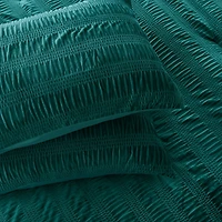 Teal Ruched Stripe 3-pc. King Comforter Set