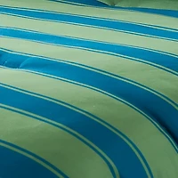 Green Cabana Stripe 2-pc. Twin XL Comforter Set