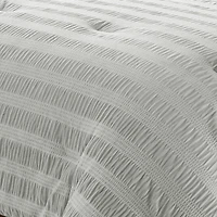 Gray Ruched Stripe 3-pc. King Comforter Set