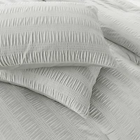 Gray Ruched Stripe 3-pc. King Comforter Set