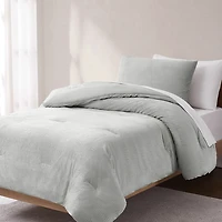 Gray Ruched Stripe 2-pc. Twin XL Comforter Set