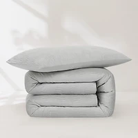 Gray Ruched Stripe 2-pc. Twin XL Comforter Set