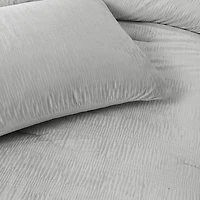 Gray Ruched Stripe 2-pc. Twin XL Comforter Set