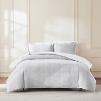 Gray Striped 3-pc. Full/Queen Duvet Cover Set
