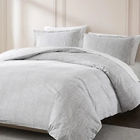 Gray Striped 3-pc. Full/Queen Duvet Cover Set