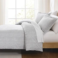Gray Striped 3-pc. Full/Queen Duvet Cover Set