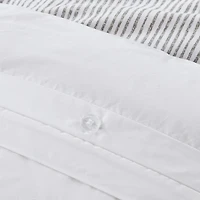 Gray Striped 3-pc. Full/Queen Duvet Cover Set