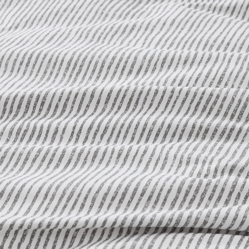 Gray Striped 3-pc. King Duvet Cover Set