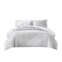 Gray Striped 3-pc. King Duvet Cover Set