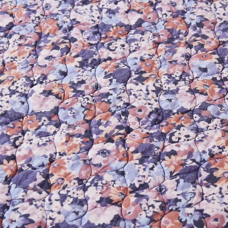 Purple Camo Floral 2-pc. Twin XL Quilt Set