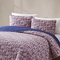 Purple Camo Floral 3-pc. Full/Queen Quilt Set