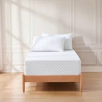 Gray Scallop Fan 4-pc. Twin Sheet Set