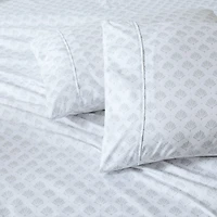 Gray Scallop Fan 6-pc. King Sheet Set