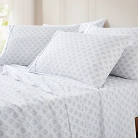 Gray Scallop Fan 6-pc. Queen Sheet Set