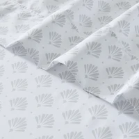 Gray Scallop Fan 6-pc. Queen Sheet Set