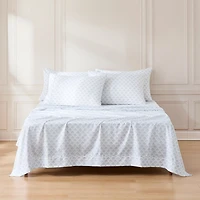 Gray Scallop Fan 6-pc. Full Sheet Set
