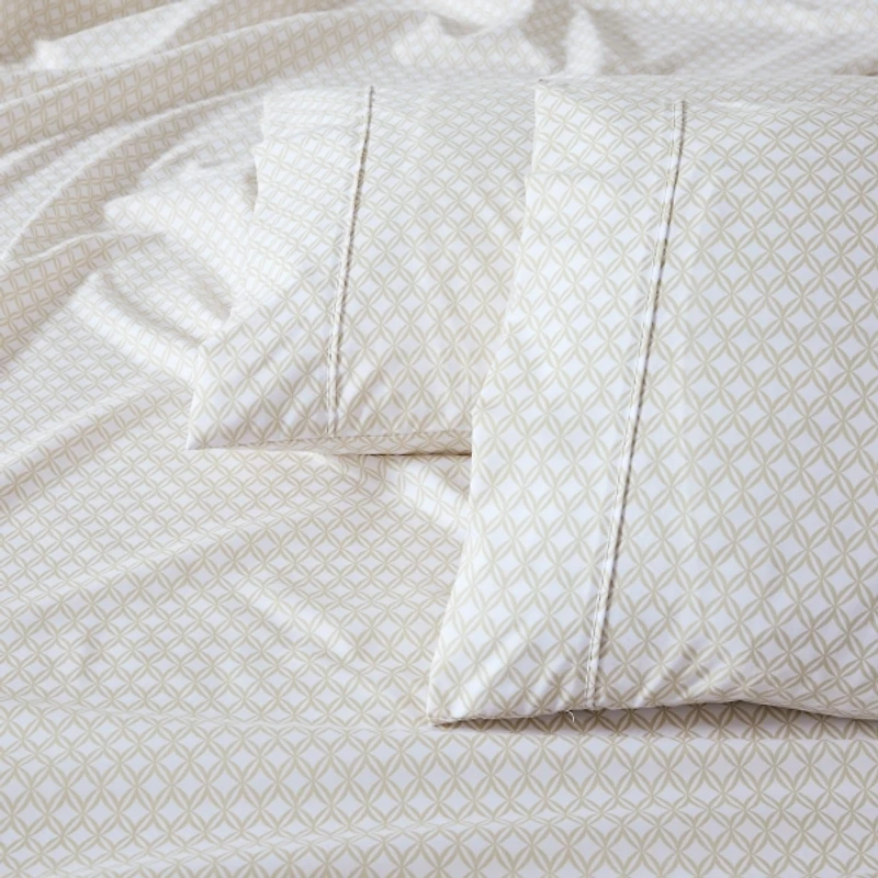 Neutral Geometric Diamond 6-pc. Queen Sheet Set