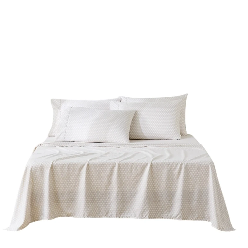 Neutral Geometric Diamond 6-pc. Queen Sheet Set