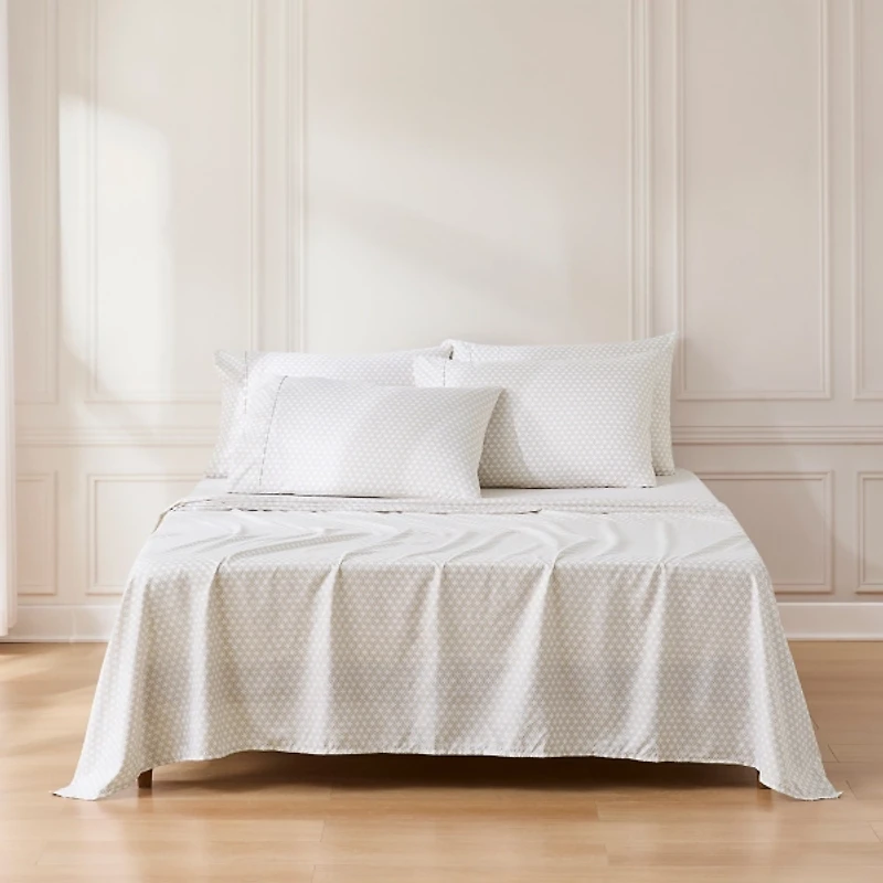 Neutral Geometric Diamond 6-pc. Full Sheet Set