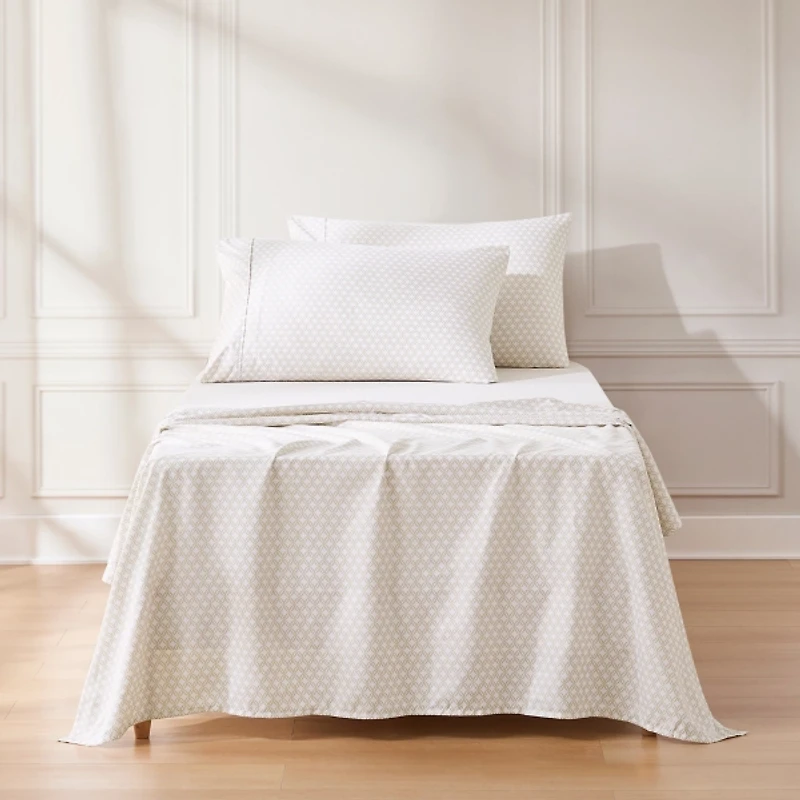 Neutral Geometric Diamond 4-pc. Twin Sheet Set