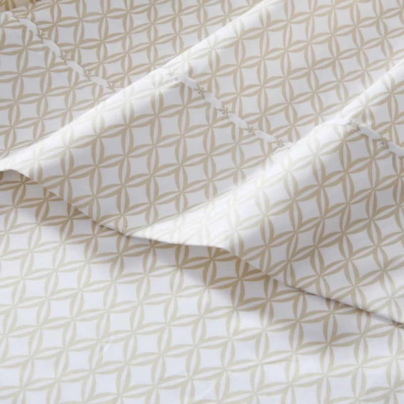 Neutral Geometric Diamond 4-pc. Twin Sheet Set