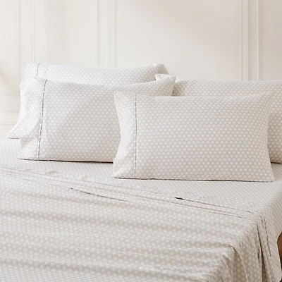 Neutral Geometric Diamond 6-pc. King Sheet Set