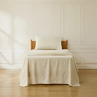 Neutral Damask Cotton 3-pc. Twin Sheet Set