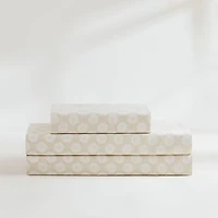 Neutral Damask Cotton 3-pc. Twin Sheet Set