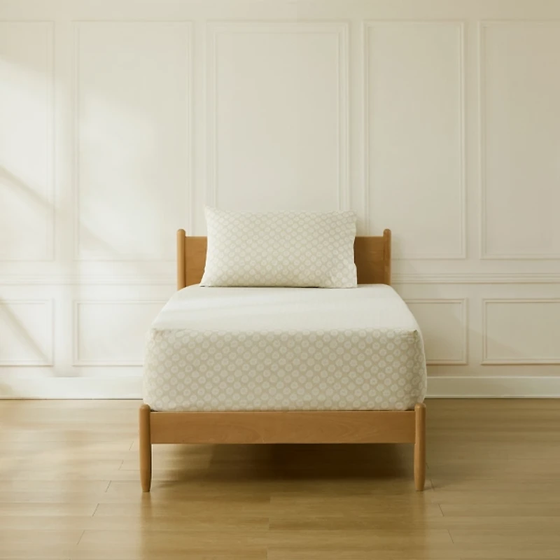 Neutral Damask Cotton 3-pc. Twin Sheet Set