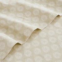 Neutral Damask Cotton 4-pc. Full Sheet Set