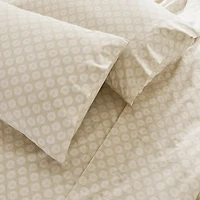 Neutral Damask Cotton 4-pc. King Sheet Set