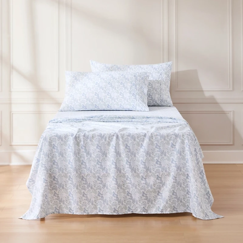 Blue Botanical 4-pc. Twin Sheet Set