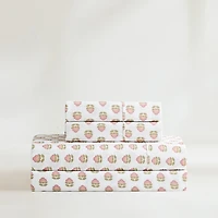 Prisha Peach Floral 4-pc. Twin XL Sheet Set