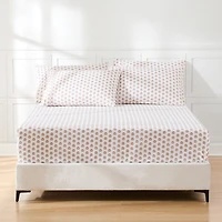 Prisha Peach Floral 6-pc. Queen Sheet Set