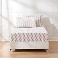 Prisha Peach Floral 4-pc. Twin Sheet Set
