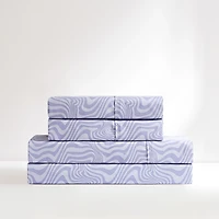 Violet Retro Waves 4-pc. Twin XL Sheet Set
