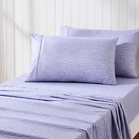 Violet Retro Waves 4-pc. Twin Sheet Set