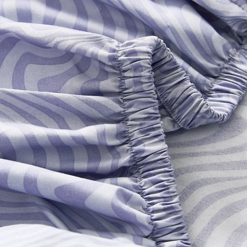 Violet Retro Waves 4-pc. Twin Sheet Set