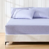 Violet Retro Waves 6-pc. Full Sheet Set
