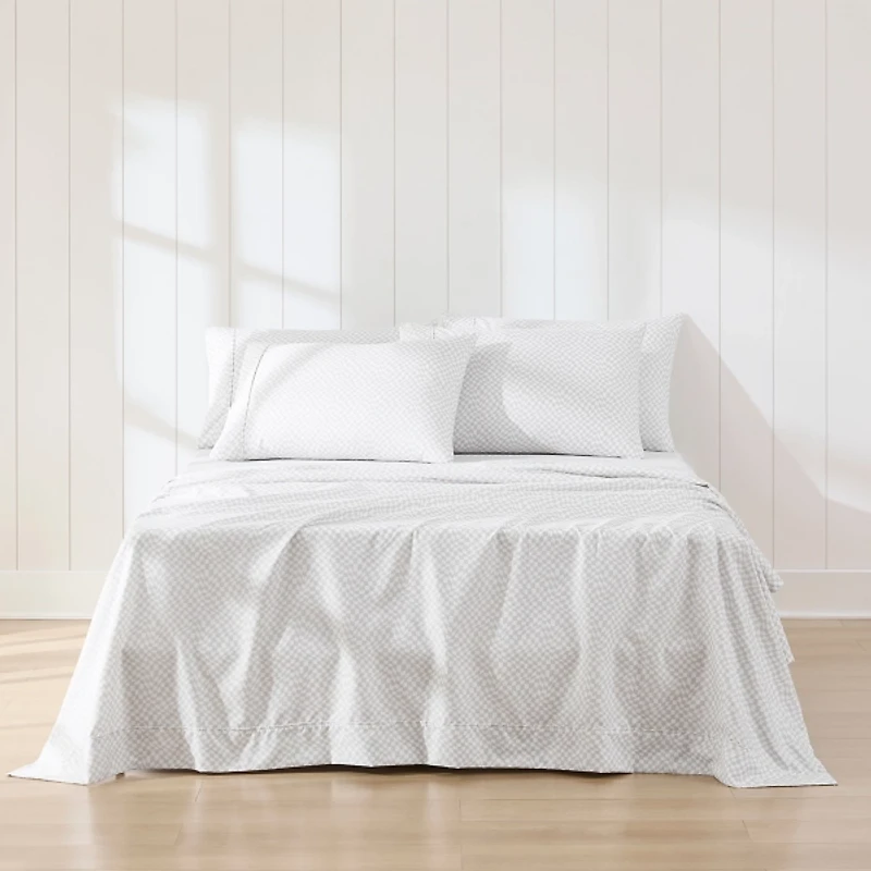 Gray Wavy Checkered 6-pc. Full Sheet Set