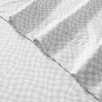 Gray Wavy Checkered 6-pc. Queen Sheet Set