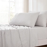 Gray Wavy Checkered 4-pc. Twin XL Sheet Set