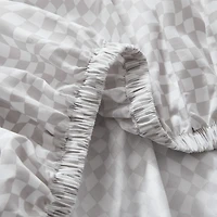 Gray Wavy Checkered 4-pc. Twin XL Sheet Set