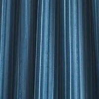 Blue Pleated Velvet Curtain Panel Set, 84 in.